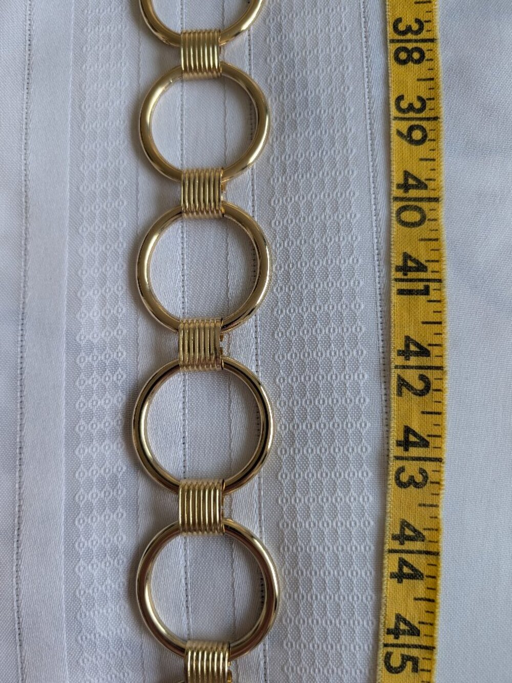 Vintage Gold tone metal link belt.